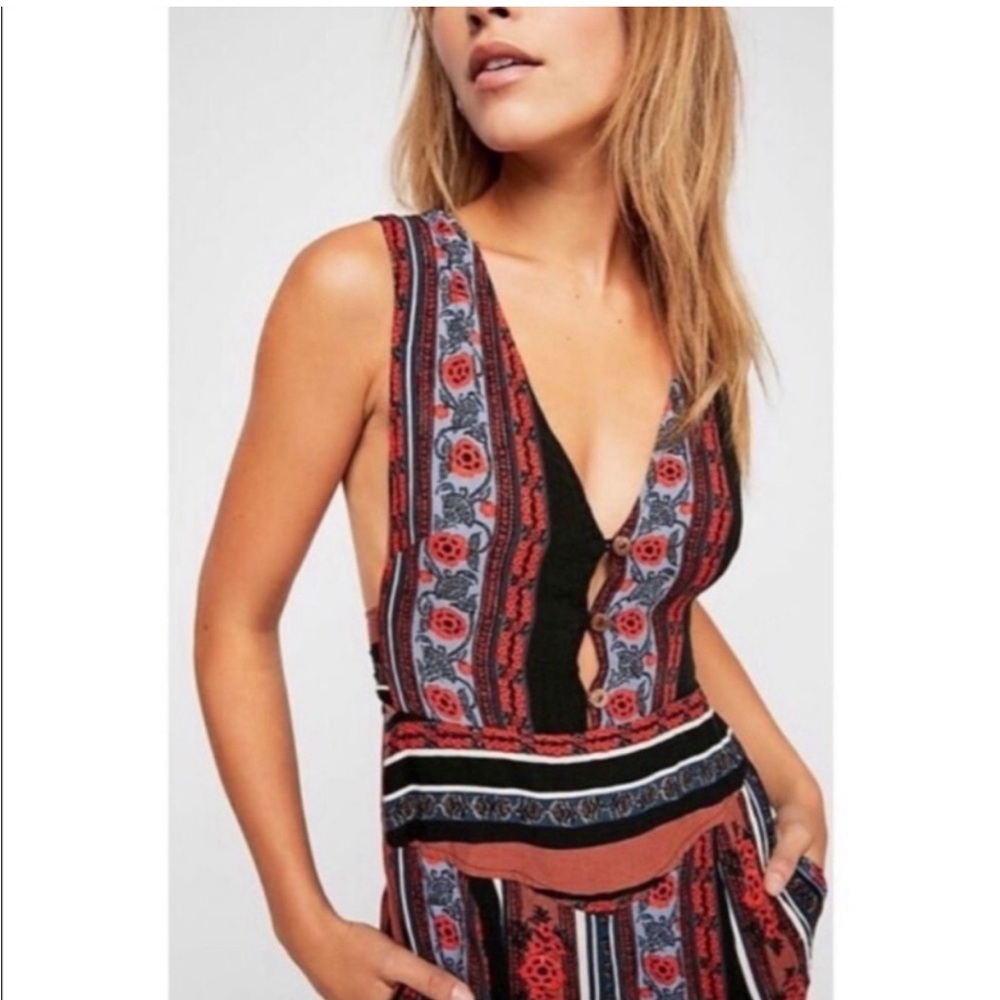 Free People Sleeveless Jumpsuit with V-Neckline - Picture 3 of 8